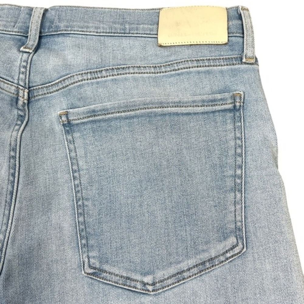 Citizens of Humanity Lyra Wide Leg Crop Jeans 32" Marquee Light Wash Raw Hem - Picture 9 of 14